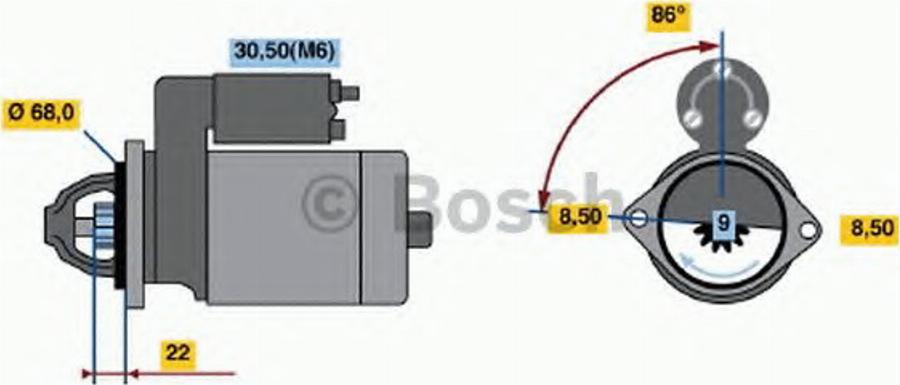 BOSCH 0001107098 - Démarreur cwaw.fr