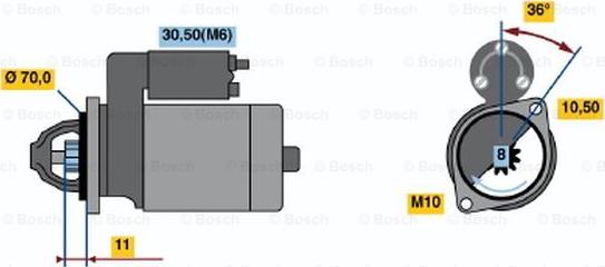 BOSCH 0 001 107 093 - Démarreur cwaw.fr