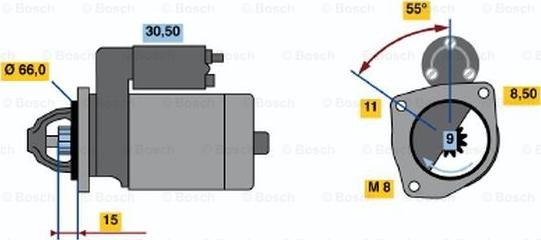 BOSCH 0 001 107 097 - Démarreur cwaw.fr