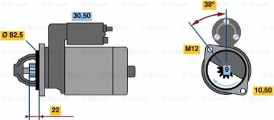 BOSCH 0 001 107 044 - Démarreur cwaw.fr