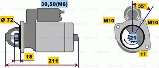 BOSCH 0 001 107 059 - Démarreur cwaw.fr