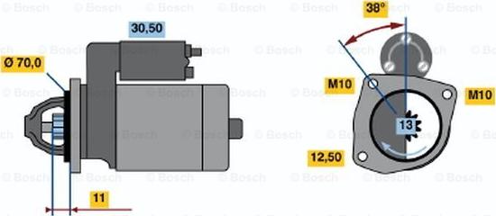 BOSCH 0 001 107 064 - Démarreur cwaw.fr