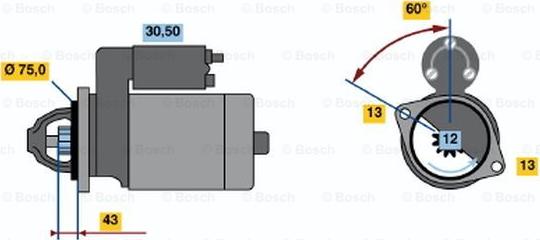 BOSCH 0 001 107 080 - Démarreur cwaw.fr