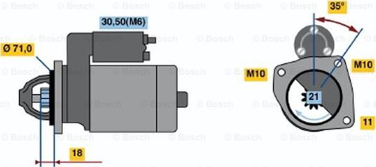 BOSCH 0 001 107 082 - Démarreur cwaw.fr