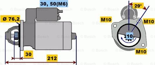 BOSCH 0 001 107 087 - Démarreur cwaw.fr