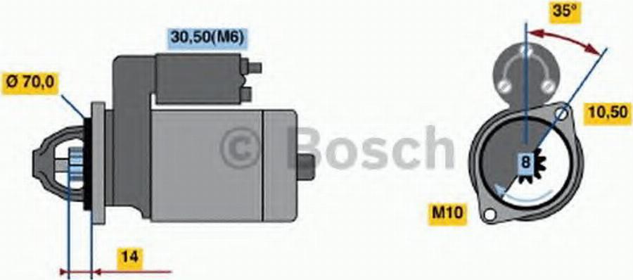 BOSCH 0001107038 - Démarreur cwaw.fr