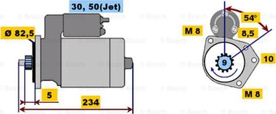 BOSCH 0 001 107 025 - Démarreur cwaw.fr