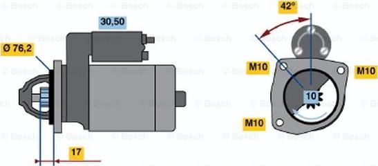 BOSCH 0 001 107 027 - Démarreur cwaw.fr