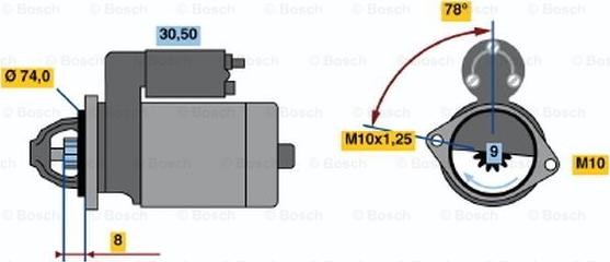 BOSCH 0 001 107 079 - Démarreur cwaw.fr