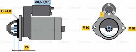 BOSCH 0 001 115 040 - Démarreur cwaw.fr