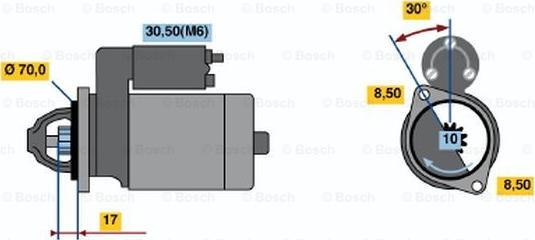 BOSCH 0 001 115 008 - Démarreur cwaw.fr