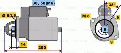 BOSCH 0 001 116 005 - Démarreur cwaw.fr