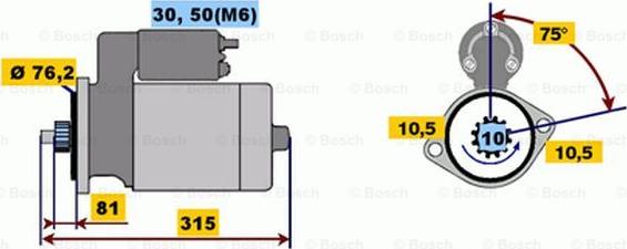 BOSCH 0 001 110 059 - Démarreur cwaw.fr