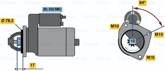 BOSCH 0 001 110 065 - Démarreur cwaw.fr