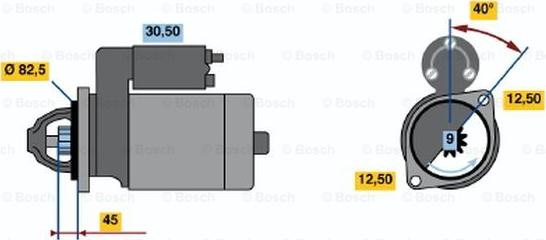 BOSCH 0 001 110 009 - Démarreur cwaw.fr