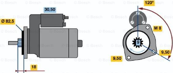 BOSCH 0 001 110 007 - Démarreur cwaw.fr