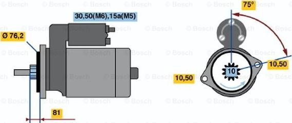 BOSCH 0 001 110 081 - Démarreur cwaw.fr