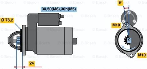 BOSCH 0 001 110 071 - Démarreur cwaw.fr