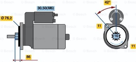 BOSCH 0 001 110 073 - Démarreur cwaw.fr