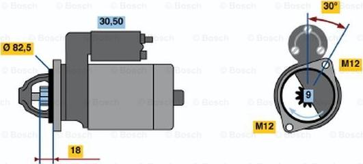 BOSCH 0 001 110 122 - Démarreur cwaw.fr