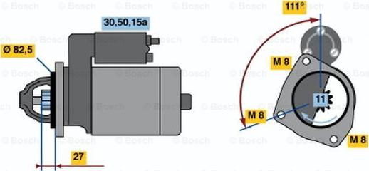 BOSCH 0 001 110 108 - Démarreur cwaw.fr