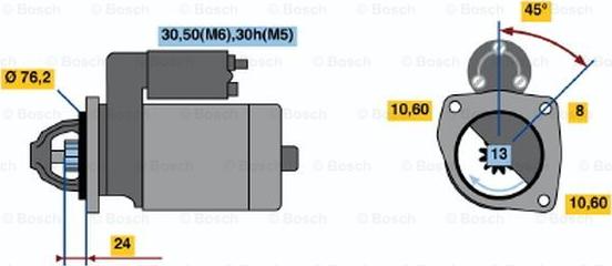 BOSCH 0 001 110 110 - Démarreur cwaw.fr