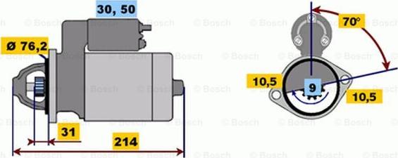 BOSCH 0 001 113 004 - Démarreur cwaw.fr