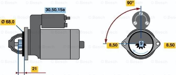 BOSCH 0 001 112 008 - Démarreur cwaw.fr