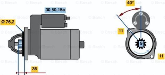 BOSCH 0 001 112 003 - Démarreur cwaw.fr