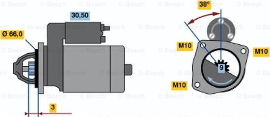 BOSCH 0 001 112 025 - Démarreur cwaw.fr