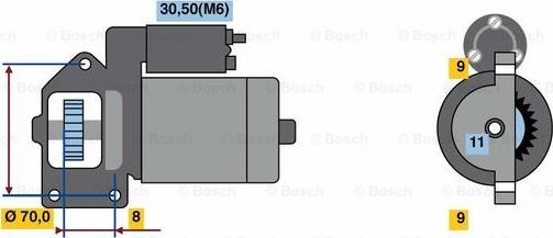 BOSCH 0 001 139 001 - Démarreur cwaw.fr