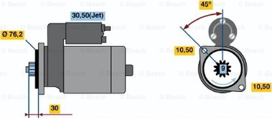 BOSCH 0 001 124 013 - Démarreur cwaw.fr