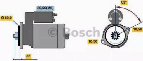 BOSCH 0 001 125 613 - Démarreur cwaw.fr