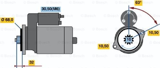 BOSCH 0 001 125 059 - Démarreur cwaw.fr