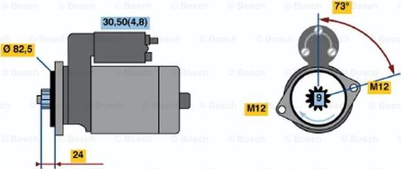 BOSCH 0 001 125 055 - Démarreur cwaw.fr