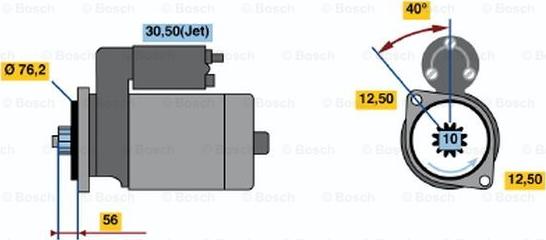 BOSCH 0 001 121 018 - Démarreur cwaw.fr