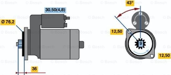 BOSCH 0 001 120 402 - Démarreur cwaw.fr