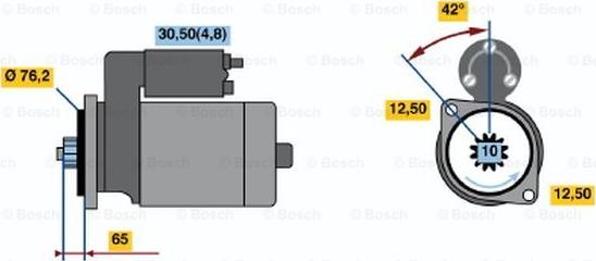 BOSCH 0 001 125 605 - Démarreur cwaw.fr