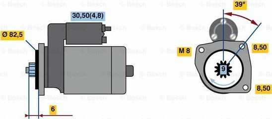 BOSCH 0 001 121 034 - Démarreur cwaw.fr