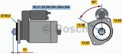 BOSCH 0 001 340 503 - Démarreur cwaw.fr