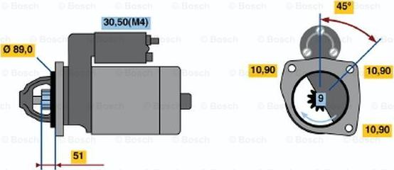 BOSCH 0 001 369 007 - Démarreur cwaw.fr