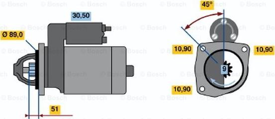 BOSCH 0 986 011 130 - Démarreur cwaw.fr