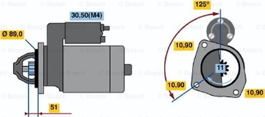 BOSCH 0 001 364 300 - Démarreur cwaw.fr