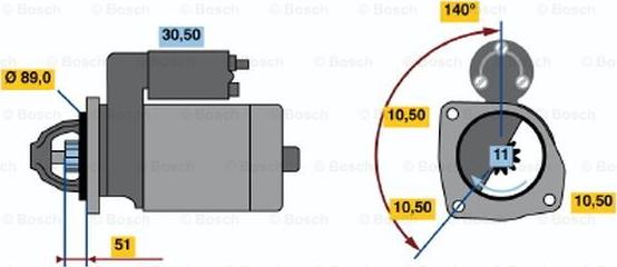 BOSCH 0 001 364 206 - Démarreur cwaw.fr