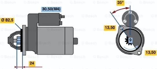 BOSCH 0 001 366 005 - Démarreur cwaw.fr