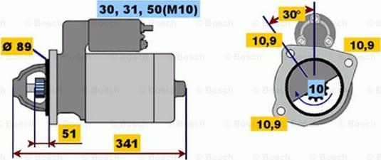 BOSCH 0 001 368 044 - Démarreur cwaw.fr