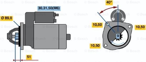 BOSCH 0 001 368 045 - Démarreur cwaw.fr