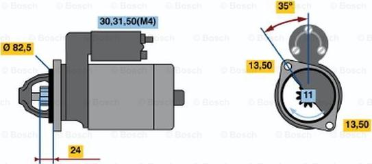 BOSCH 0 001 368 046 - Démarreur cwaw.fr