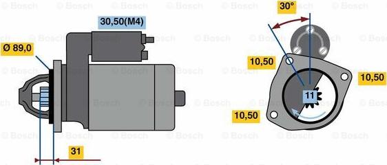 BOSCH 0 001 368 056 - Démarreur cwaw.fr