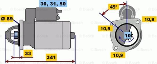 BOSCH 0 001 368 064 - Démarreur cwaw.fr